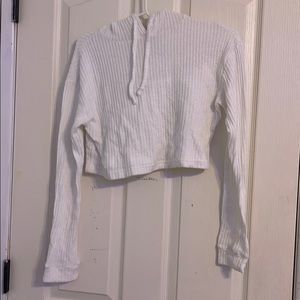 White cropped sweater